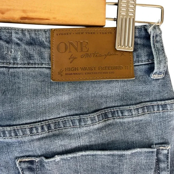 One Teaspoon High Waist Freebird II Stretch Fitted Leg Distressed Jeans  Size 28 - Picture 10 of 11